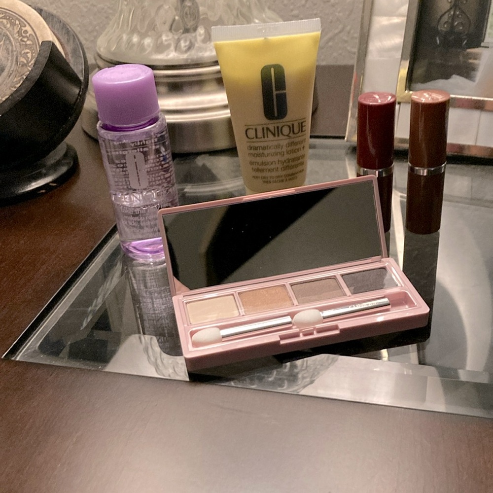 New! Never used Clinique makeup, moisturizer, and eye make up remover.